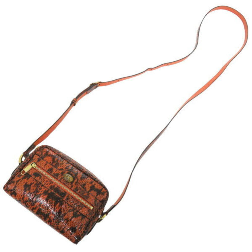Gucci Ophidia Python Orange Shoulder Bag - image 7